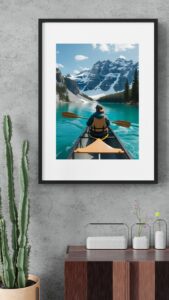 canoa en lago de montaña + 🎁 incluye participación en sorteo.